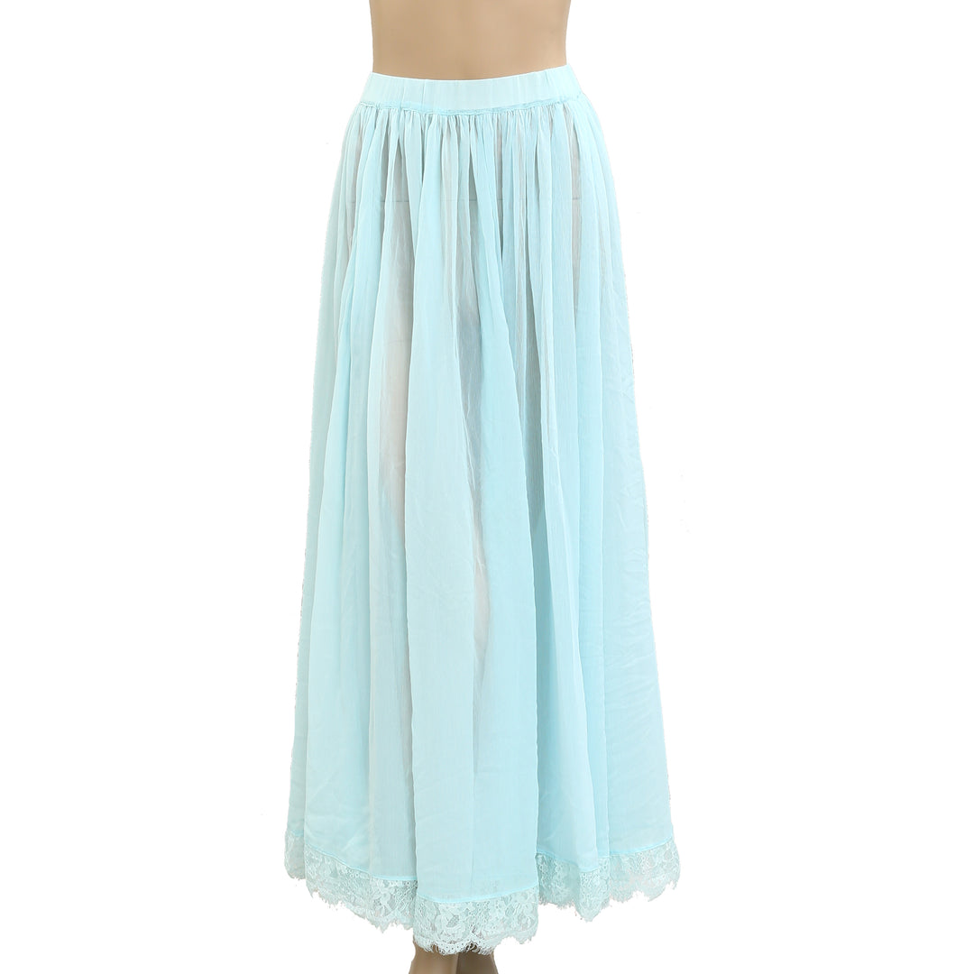 By Anthropologie Sheer Maxi Skirt