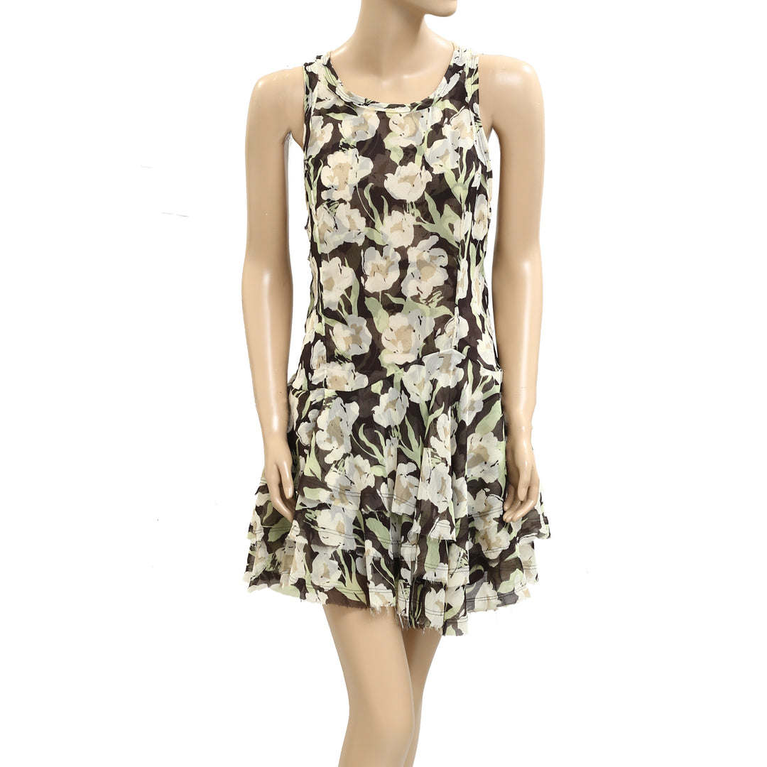 Free People Raven Printed Mini Dress