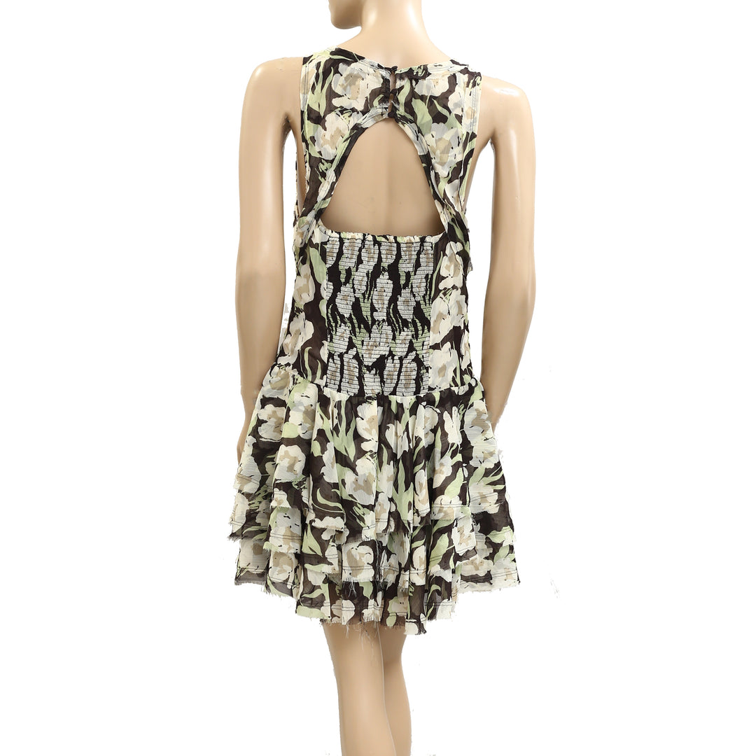 Free People Raven Printed Mini Dress