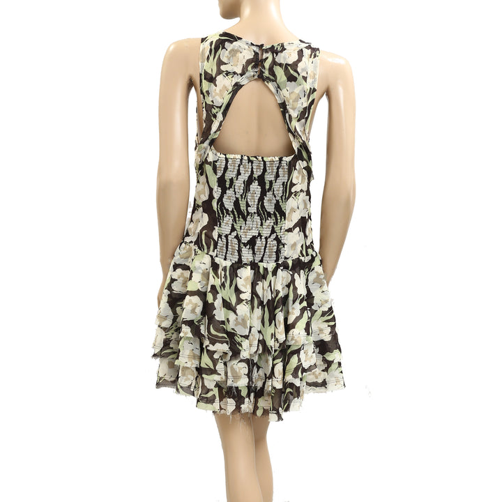 Free People Raven Printed Mini Dress