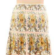 Urban Outfitters UO Shirred-Stretch Sunflower Maxi Skirt