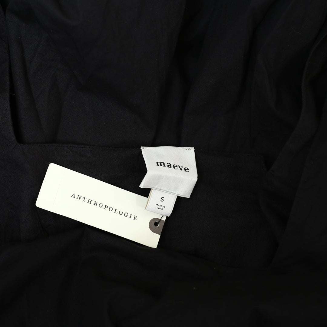 Maeve Anthropologie Puff-Sleeve Smocked Romper