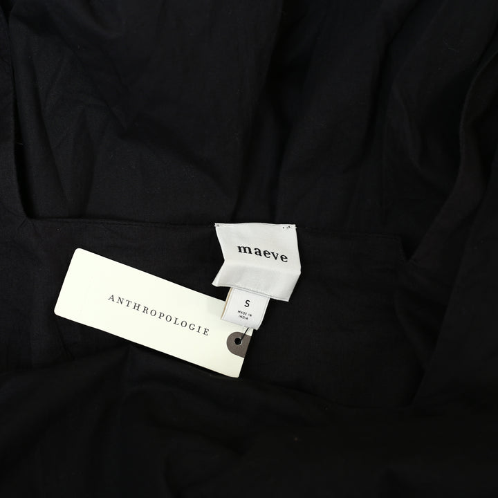 Maeve Anthropologie Puff-Sleeve Smocked Romper