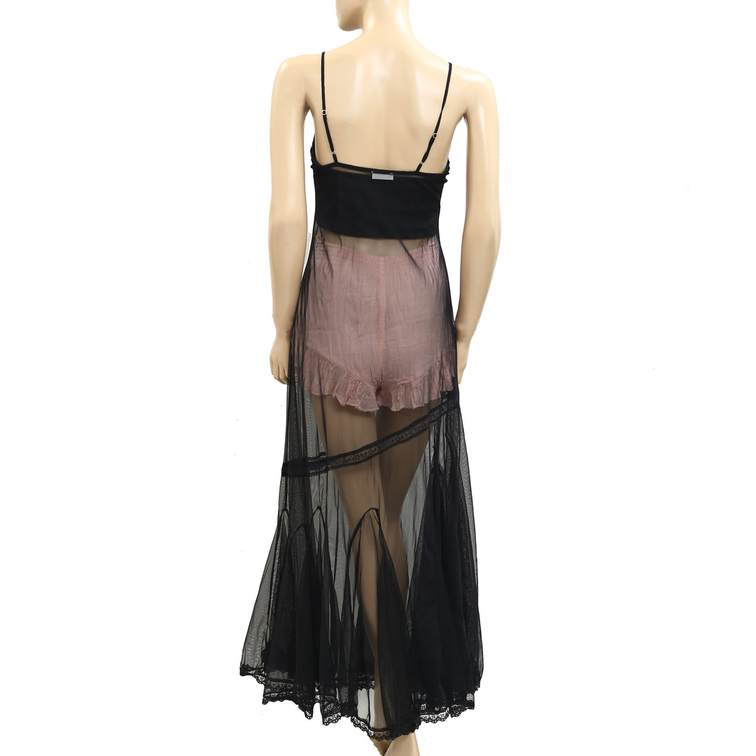 intimately free people black dress Intimately Free People Black Lace Dress NWT Intimately Free People Sexy Black Slip Dress Size Fits