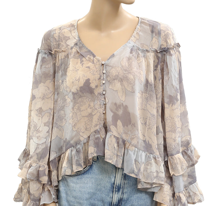 Free People Floral Printed Top