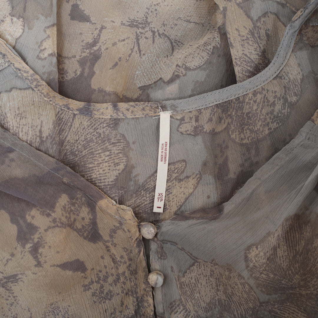 Free People Floral Printed Top