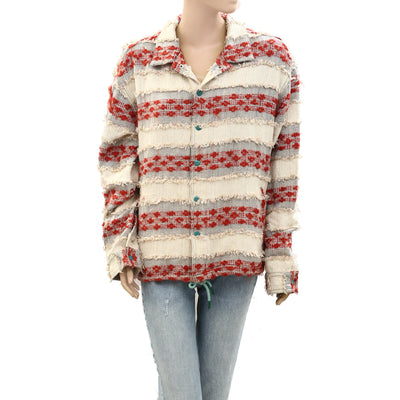 Free People Buttondown Knitted Sweatshirt Top