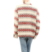 Free People Buttondown Knitted Sweatshirt Top