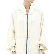 Free People Solid Zip-Up Jacket Top