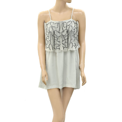 Silence + Noise Urban Outfitters Bead Embellished Mini Dress