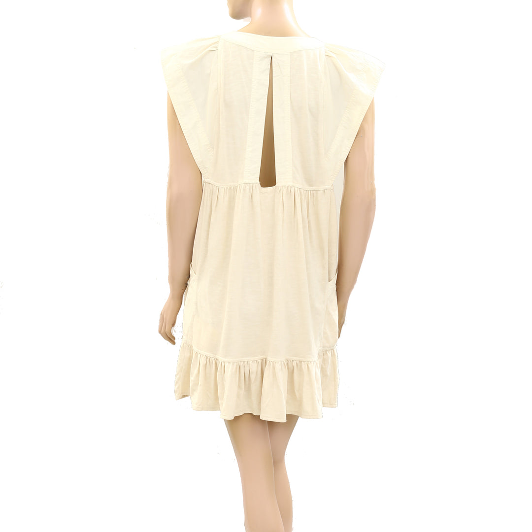 white anthropologie dress Daily Practice by Anthropologie Short-Sleeve Mini Dress – White Chocolate Couture