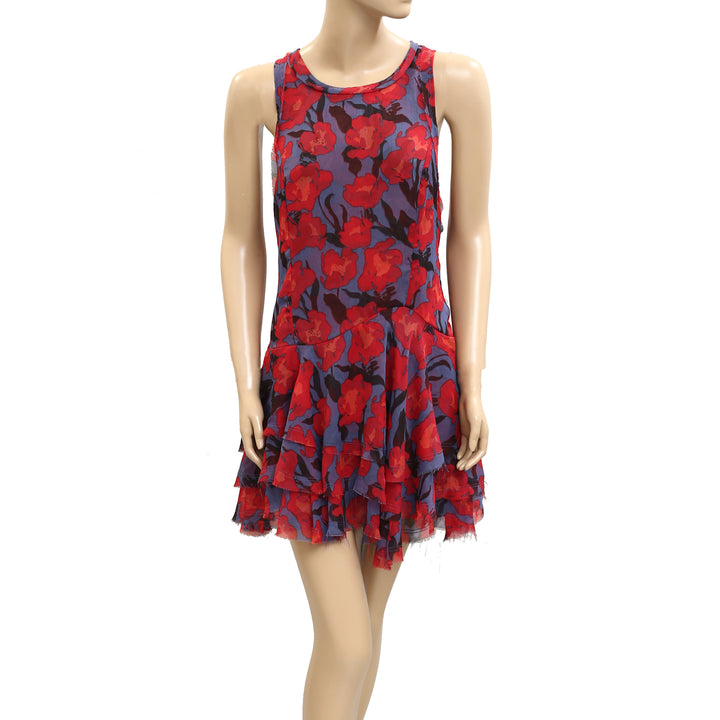 Free People Raven Printed Mini Dress