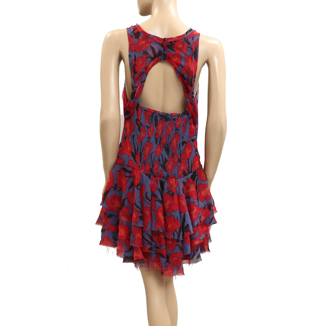 Free People Raven Printed Mini Dress