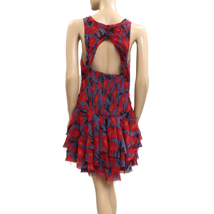 Free People Raven Printed Mini Dress