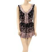Ecote Urban Outfitters Magdalena Floral Printed Romper Dress