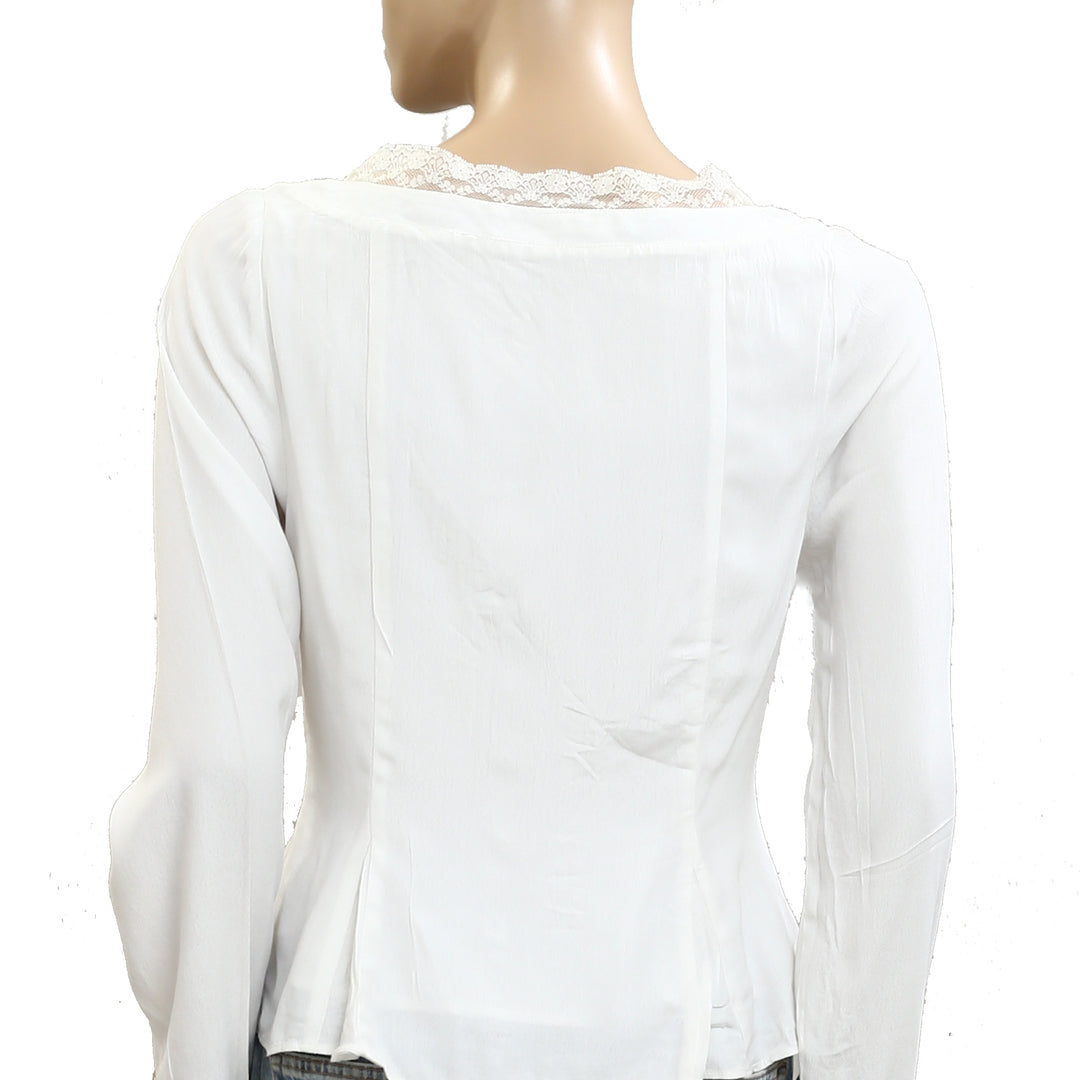Free People Leylah Lace Blouse Top