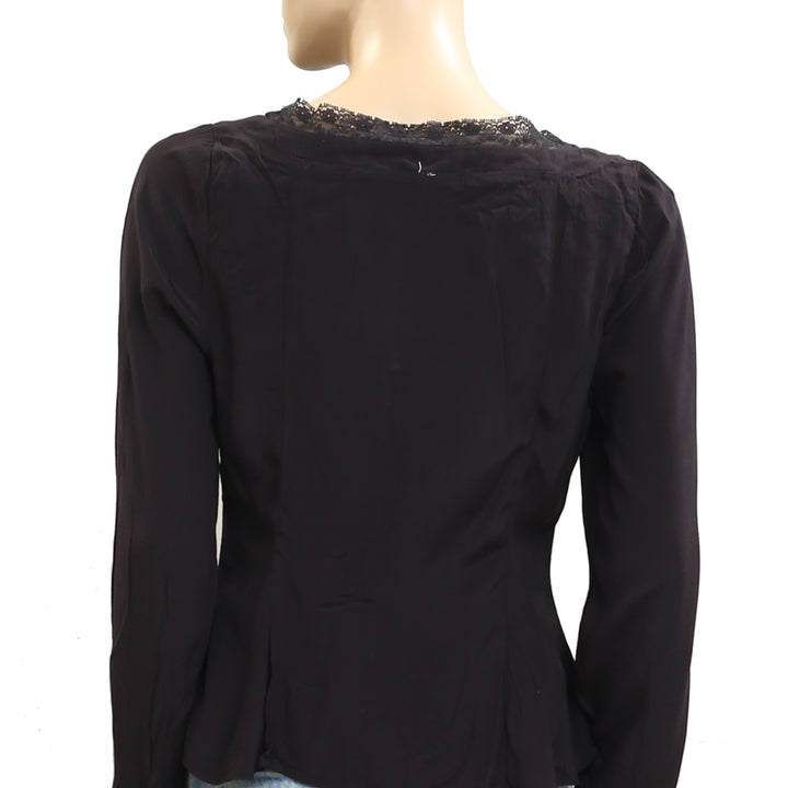 Free People Leylah Lace Blouse Top