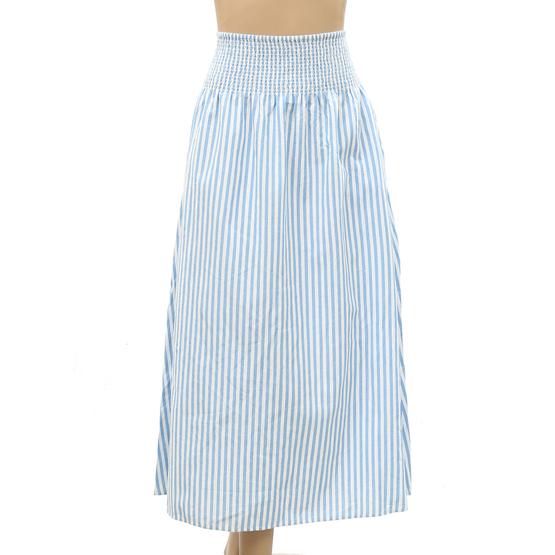 Kerri Rosenthal Martin Cabana Striped Print Midi Skirt