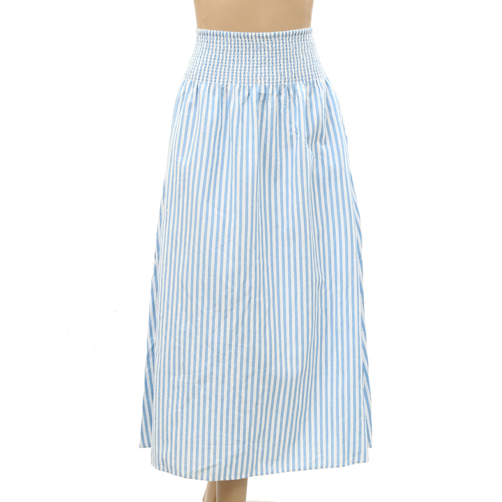 Kerri Rosenthal Martin Cabana Striped Print Midi Skirt