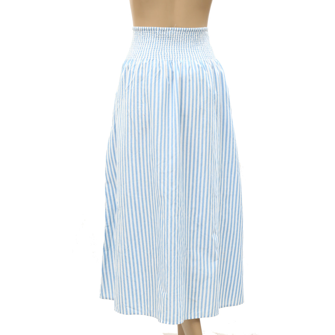 Kerri Rosenthal Martin Cabana Striped Print Midi Skirt