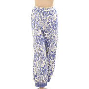 By Anthropologie Floral Printed Waffle Trouser Pants