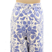 By Anthropologie Floral Printed Waffle Trouser Pants