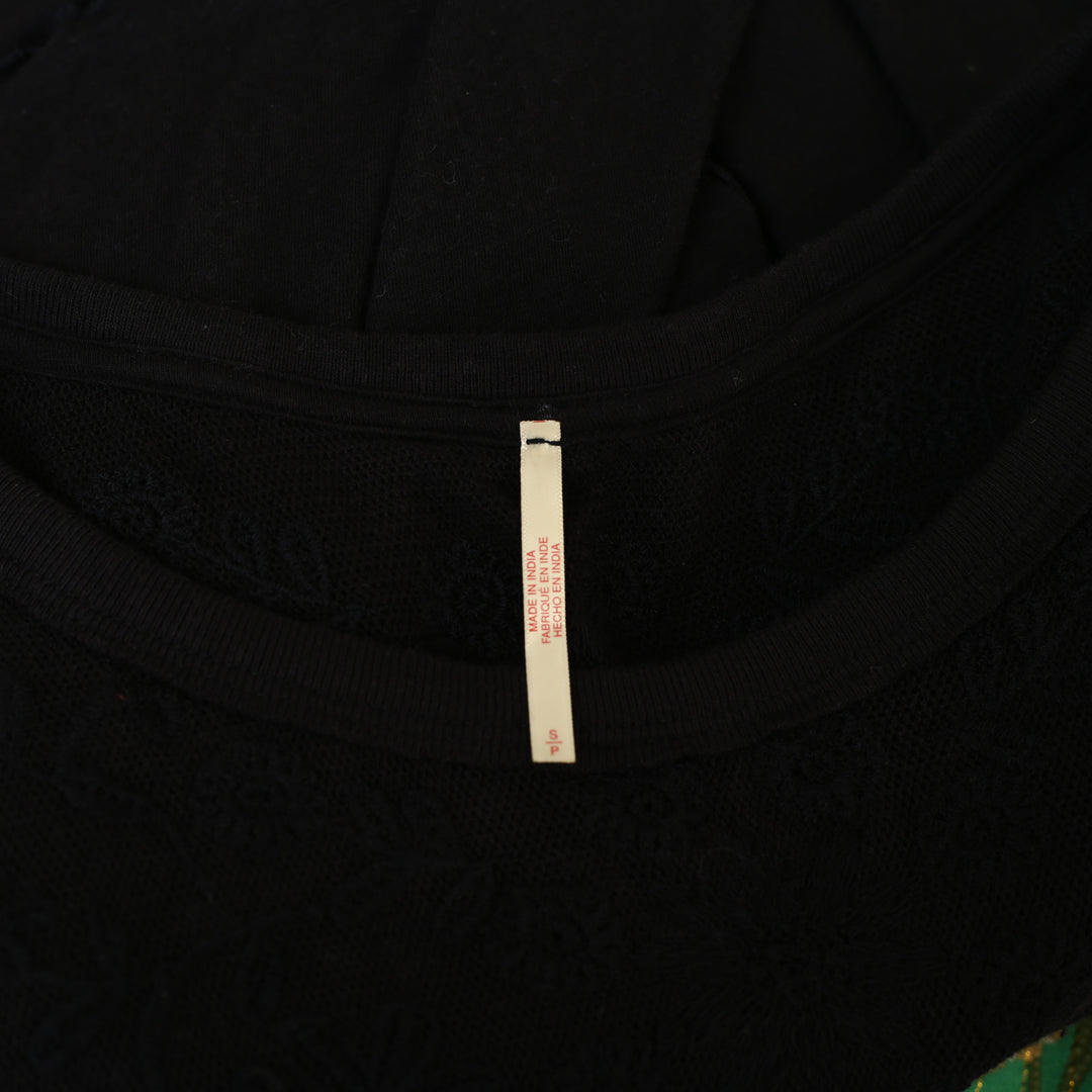 Free People Rose Party Tee Blouse Top