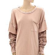 Free People We The Free Day Dreaming Twofer Oversized Sweatshirt Top