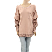 Free People We The Free Day Dreaming Twofer Oversized Sweatshirt Top