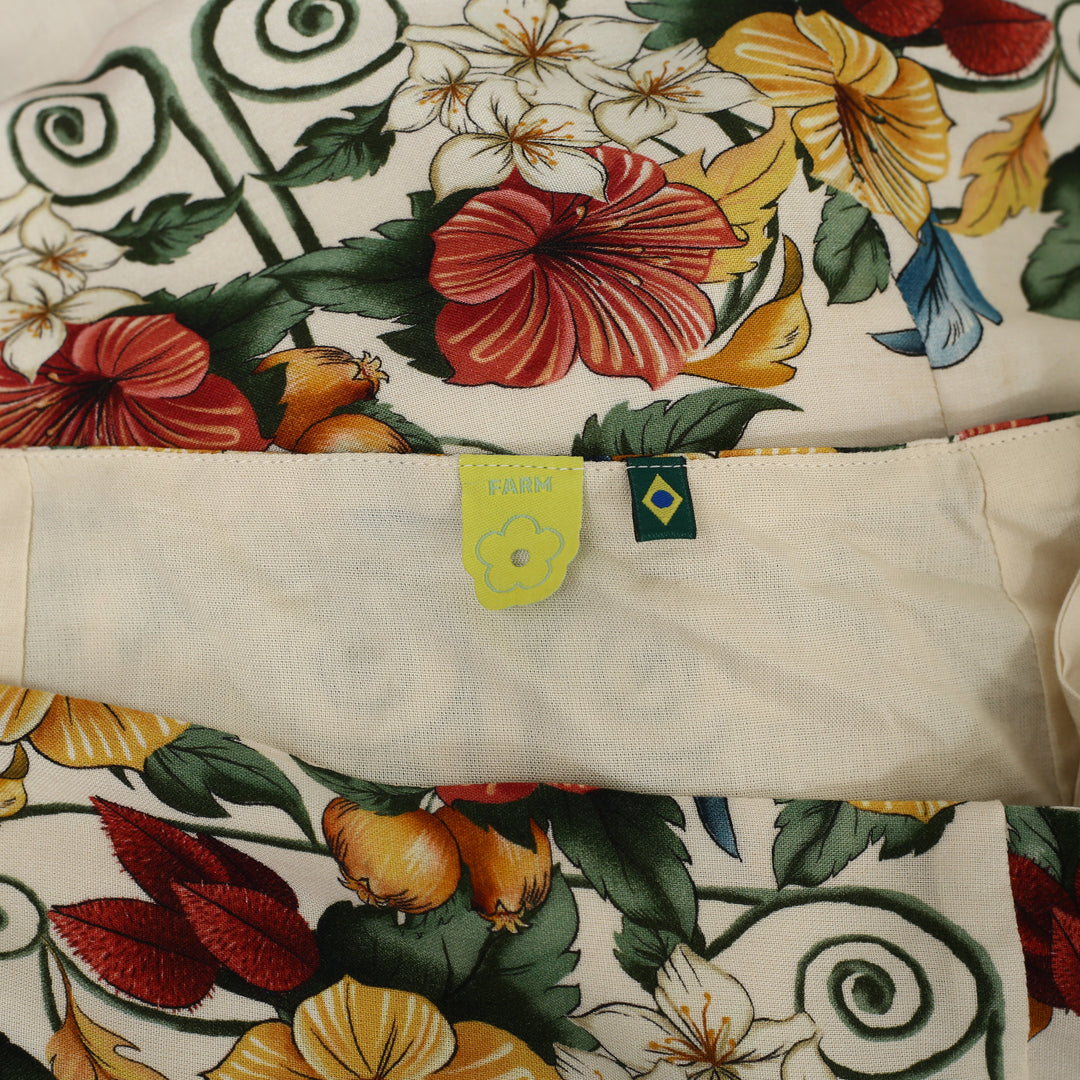 Farm Rio Anthropologie Praia Tropical Scarf Skirt