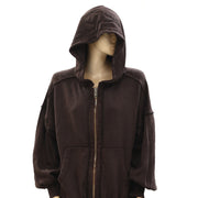 Free People Oversized Lucky Zip-Up Women Hoodie Cotton jacket