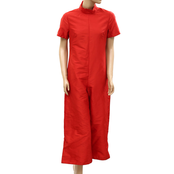 Frances Valentine Short Sleeves Wide Leg Jumpsuit Dress