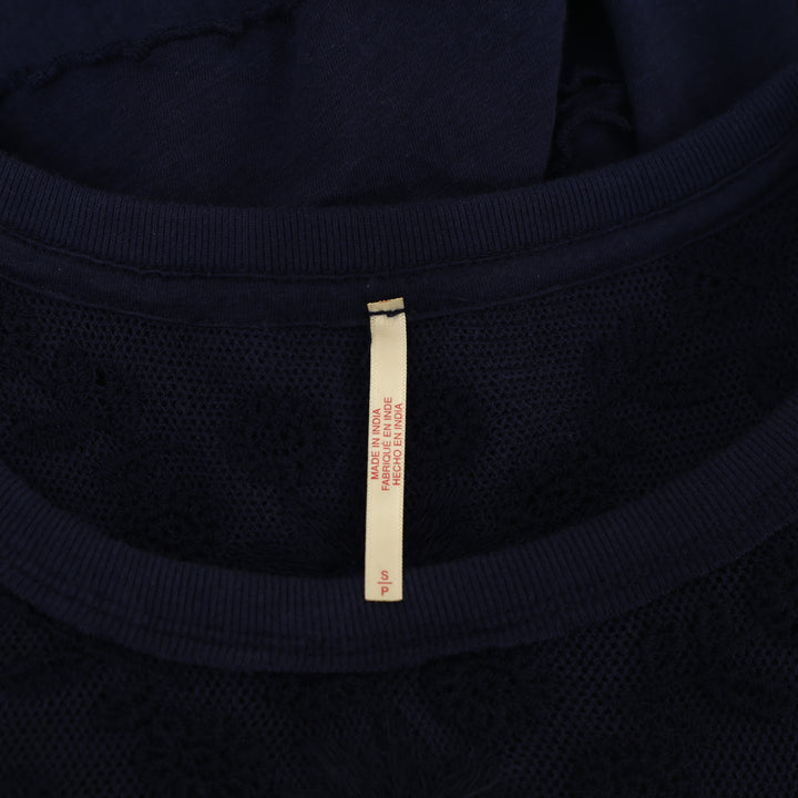 Free People Rose Party Tee Blouse Top