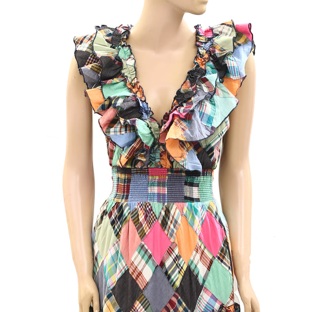 Love The Label Madars Patchwork show stopper Cotton Midi Dress