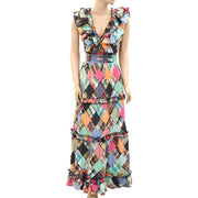 Love The Label Madars Patchwork show stopper Cotton Midi Dress