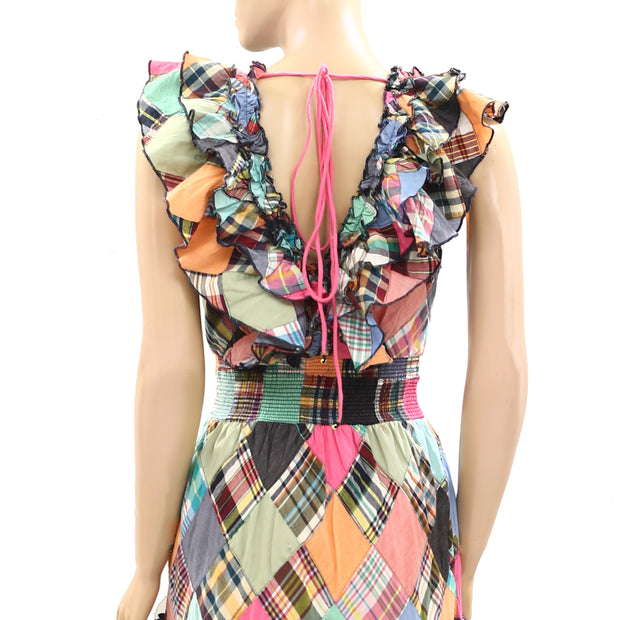 Love The Label Madars Patchwork show stopper Cotton Midi Dress