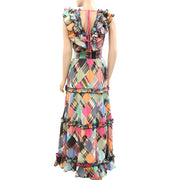 Love The Label Madars Patchwork show stopper Cotton Midi Dress