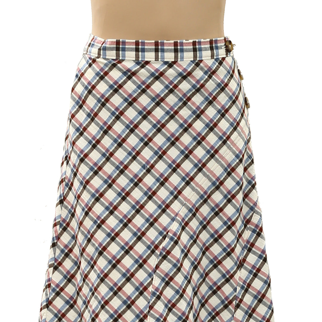 By Anthropologie Women's Olivette Plaid Maxi Skirt