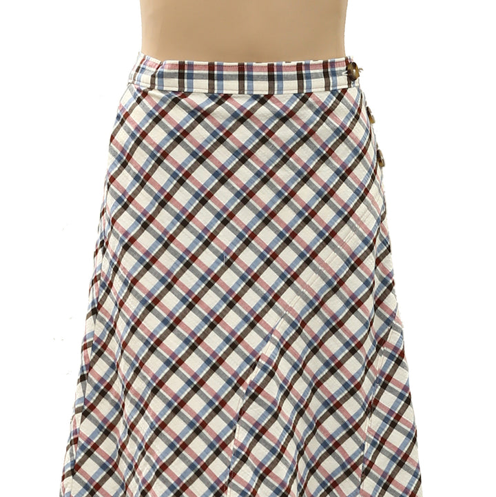 By Anthropologie Women's Olivette Plaid Maxi Skirt
