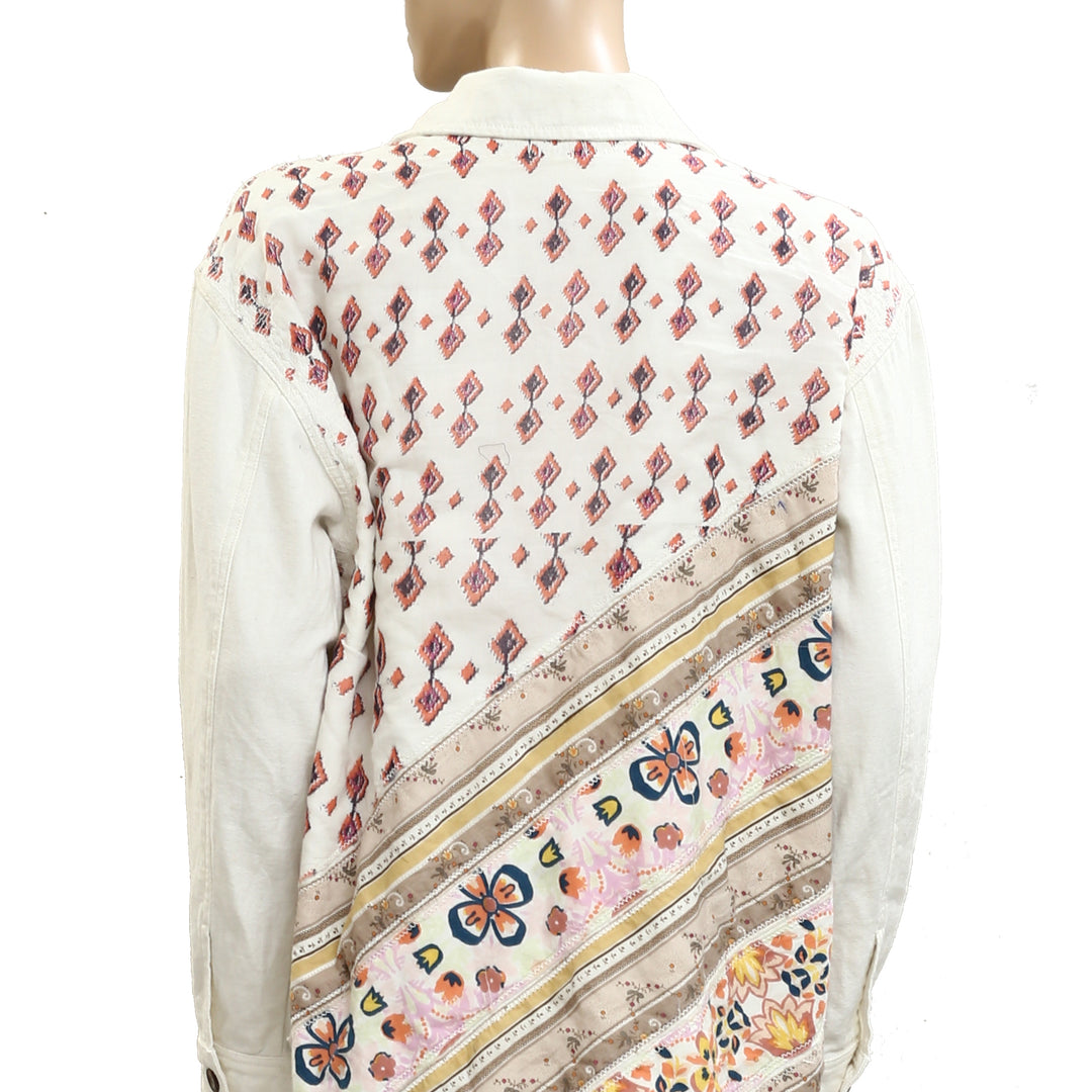 Free People Floral Printed Jacket Tunic Top