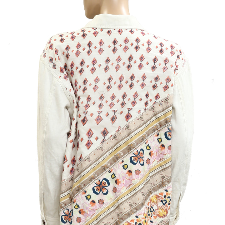 Free People Floral Printed Jacket Tunic Top