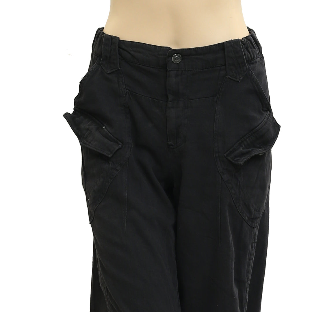 Free People Denim Jogger Trousers Pants