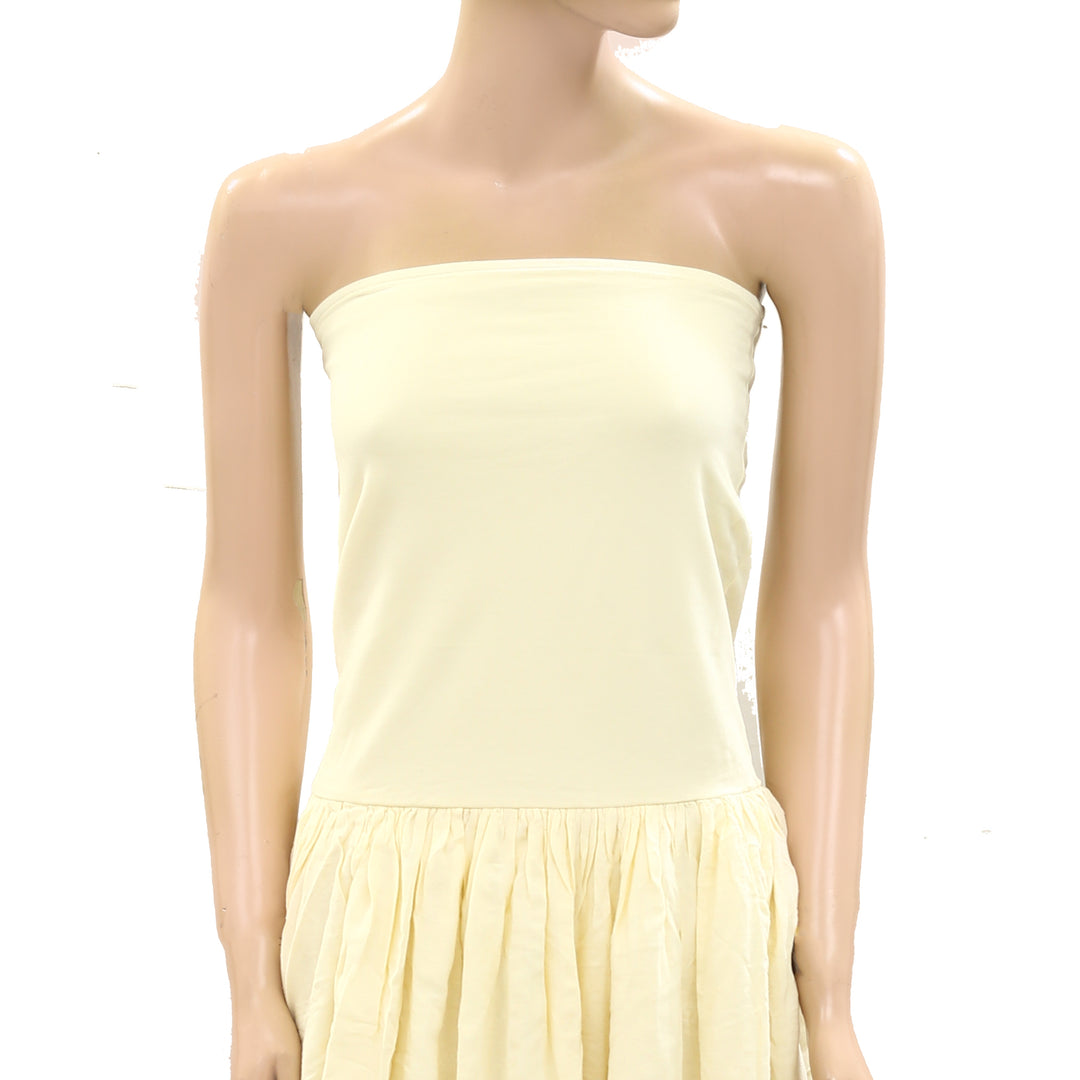 Free People Dresses | Nwt free-est by Free People Asia Convertible Mini, Sz Xs | Color: Cream/Yellow | Size: Xs