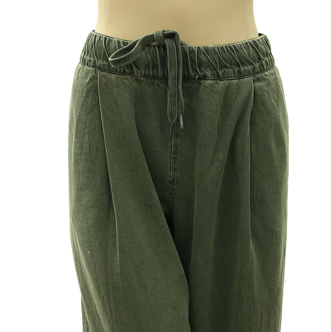 Free People Women's Wide-Leg Drawstring Trouser Pants