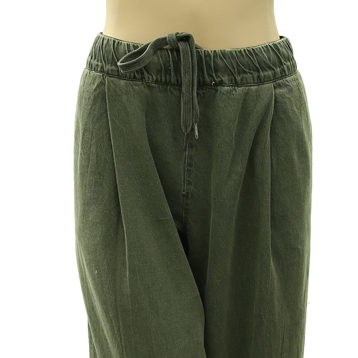 Free People Women's Wide-Leg Drawstring Trouser Pants