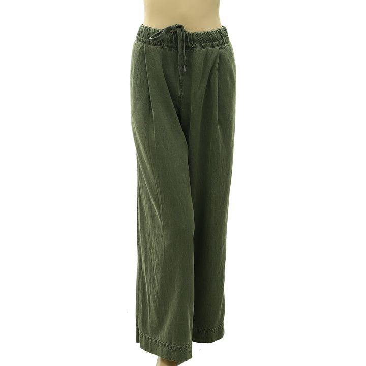 Free People Women's Wide-Leg Drawstring Trouser Pants