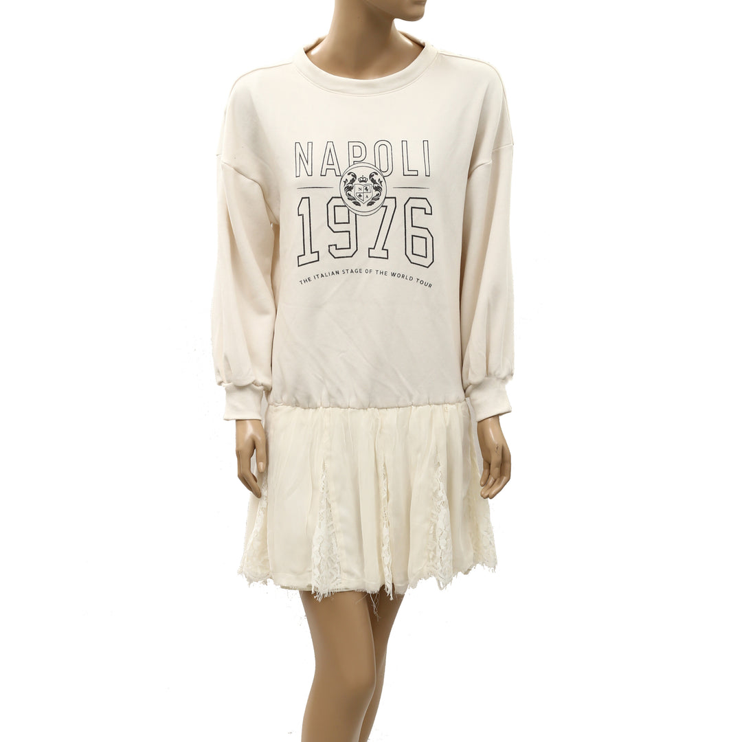 By Anthropologie Pilcro Sweatshirt Twofer Mini Dress