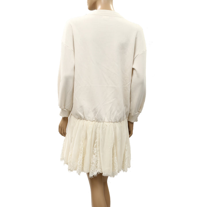 By Anthropologie Pilcro Sweatshirt Twofer Mini Dress
