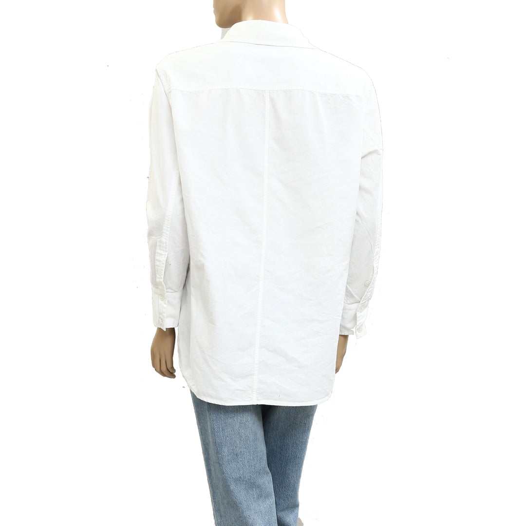 Voyageur By Mersea Brontë Relaxed Button Up Shirt Tunic Top