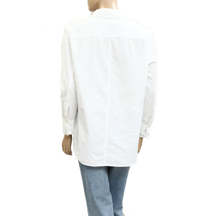 Voyageur By Mersea Brontë Relaxed Button Up Shirt Tunic Top